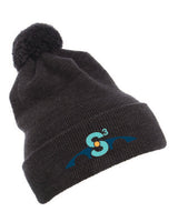 S3FC 1501P Yupoong Cuffed Knit Beanie with Pom Pom Hat CVES