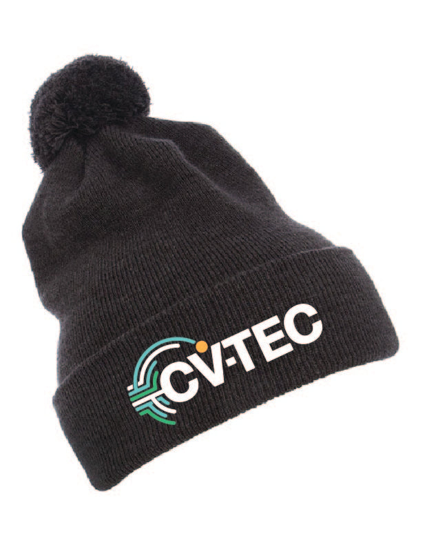 CV-TECFC 1501P Yupoong Cuffed Knit Beanie with Pom Pom Hat CVES
