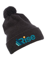 RISEFC 1501P Yupoong Cuffed Knit Beanie with Pom Pom Hat CVES