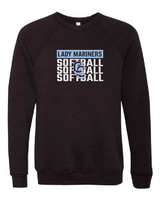 3Peat Bella + Canvas Unisex Sponge Fleece Raglan Crewneck Sweatshirt CCLM25