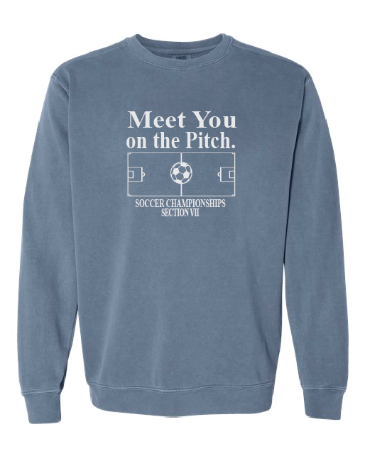 Meet You Comfort Colors Unisex Garment-Dyed Crewneck Sweatshirt VII Soccer25