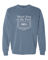 Meet You Comfort Colors Unisex Garment-Dyed Crewneck Sweatshirt VII Swim25