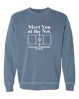 Meet You Comfort Colors Unisex Garment-Dyed Crewneck Sweatshirt VII Volleyball25