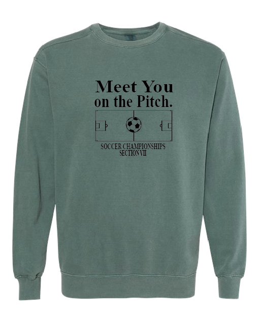 Meet You Comfort Colors Unisex Garment-Dyed Crewneck Sweatshirt VII Soccer25