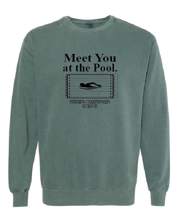 Meet You Comfort Colors Unisex Garment-Dyed Crewneck Sweatshirt VII Swim25