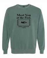 Meet You Comfort Colors Unisex Garment-Dyed Crewneck Sweatshirt VII Swim25