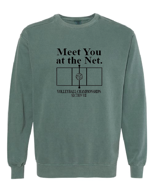 Meet You Comfort Colors Unisex Garment-Dyed Crewneck Sweatshirt VII Volleyball25