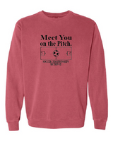 Meet You Comfort Colors Unisex Garment-Dyed Crewneck Sweatshirt VII Soccer25