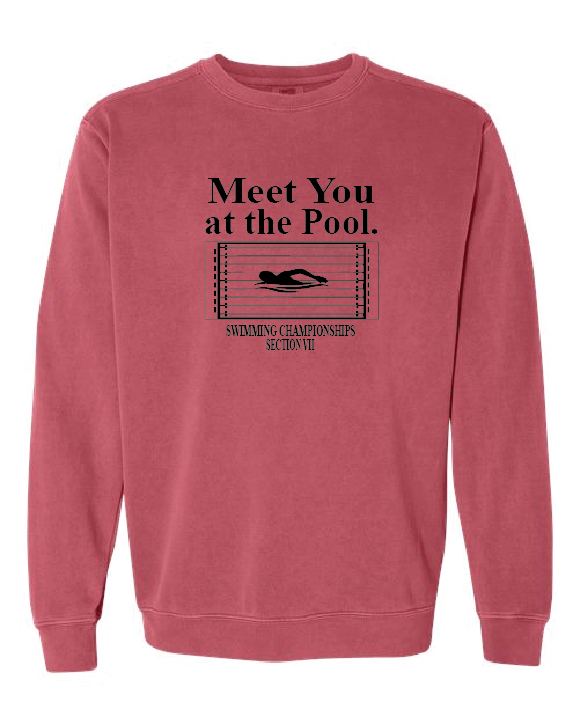Meet You Comfort Colors Unisex Garment-Dyed Crewneck Sweatshirt VII Swim25