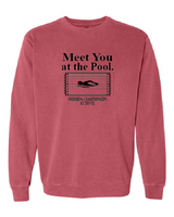 Meet You Comfort Colors Unisex Garment-Dyed Crewneck Sweatshirt VII Swim25