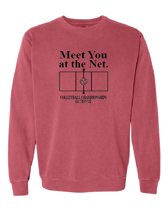 Meet You Comfort Colors Unisex Garment-Dyed Crewneck Sweatshirt VII Volleyball25
