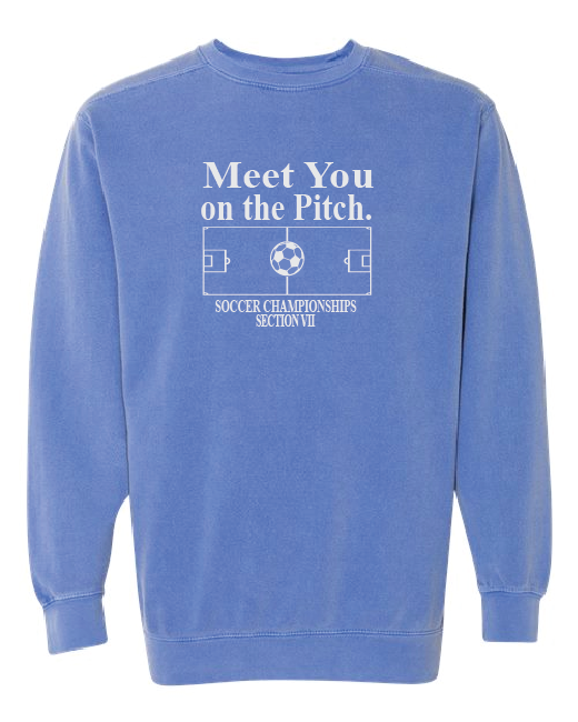 Meet You Comfort Colors Unisex Garment-Dyed Crewneck Sweatshirt VII Soccer25