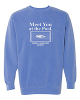 Meet You Comfort Colors Unisex Garment-Dyed Crewneck Sweatshirt VII Swim25
