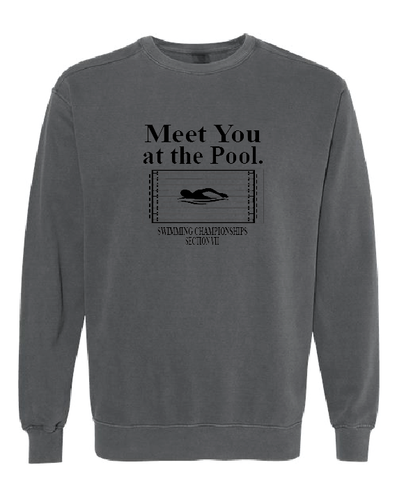 Meet You Comfort Colors Unisex Garment-Dyed Crewneck Sweatshirt VII Swim25