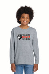 Curly Gildan® Youth Heavy Cotton™ 100% Cotton Long Sleeve T-Shirt Wills25