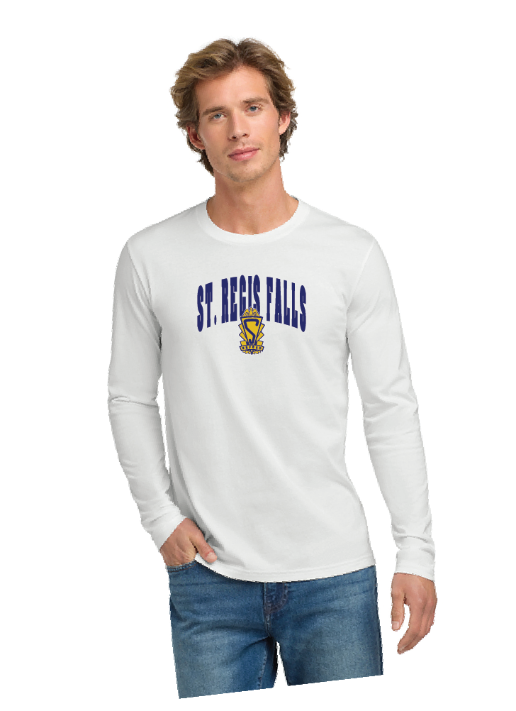 Arched Next Level Apparel® Cotton Long Sleeve Tee STRF25
