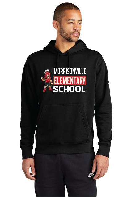 Curly Nike Club Fleece Sleeve Swoosh Pullover Hoodie MELS25