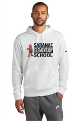 Curly Nike Club Fleece Sleeve Swoosh Pullover Hoodie SES25