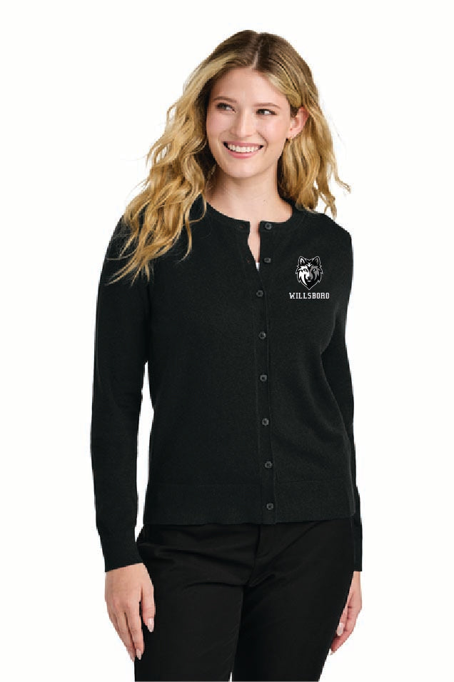 Mascot Port Authority® Women’s Easy Care Crewneck Cardigan Sweater Wills25