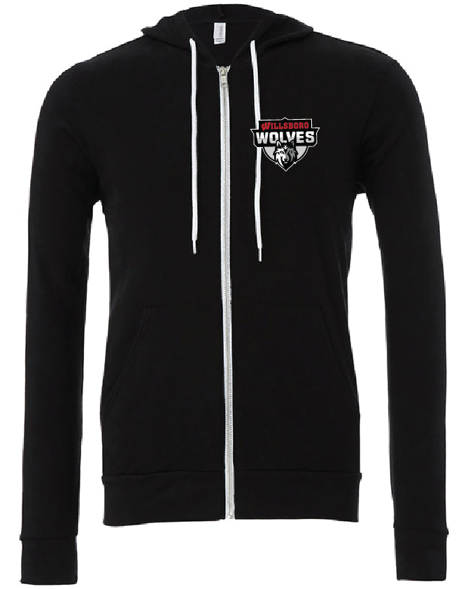 Primary Bella + Canvas Unisex Sponge Fleece Full-Zip Hooded Sweatshirt WillsCSD