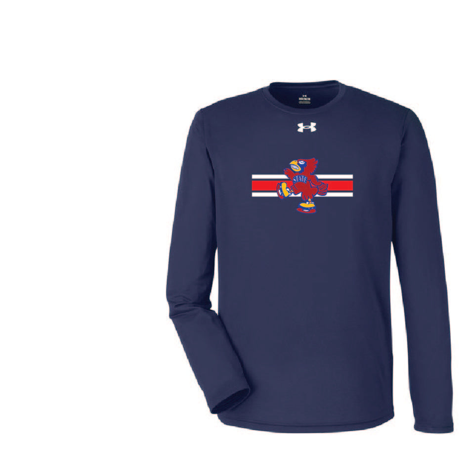 Stripes Under Armour Men's Team Tech Long-Sleeve T-Shirt Retro