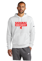 Cross Check Nike Club Fleece Sleeve Swoosh Pullover Hoodie Saranac XC