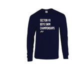 Boys Swimming Championships TEAM COLOR Gildan Adult 50/50 Long-Sleeve T-Shirt Winter 24