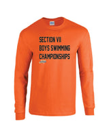 Boys Swimming Championships TEAM COLOR Gildan Adult 50/50 Long-Sleeve T-Shirt Winter 24