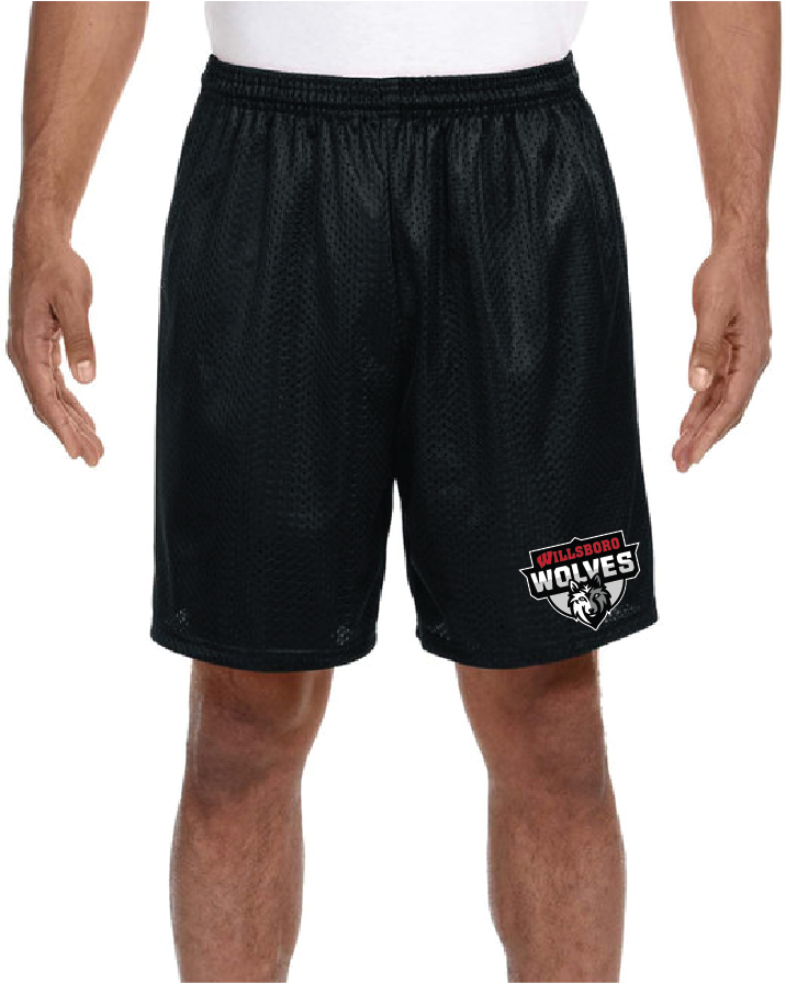 Primary  A4 Adult Seven Inch Inseam Mesh Short WillsCSD