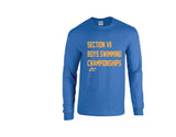 Boys Swimming Championships TEAM COLOR Gildan Adult 50/50 Long-Sleeve T-Shirt Winter 24