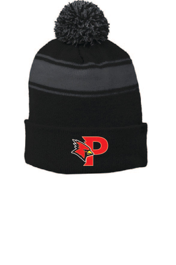 PCard Sport-Tek® Stripe Pom Pom Beanie Cards