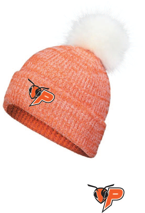 Hornets Faux Fur Pom Beanie