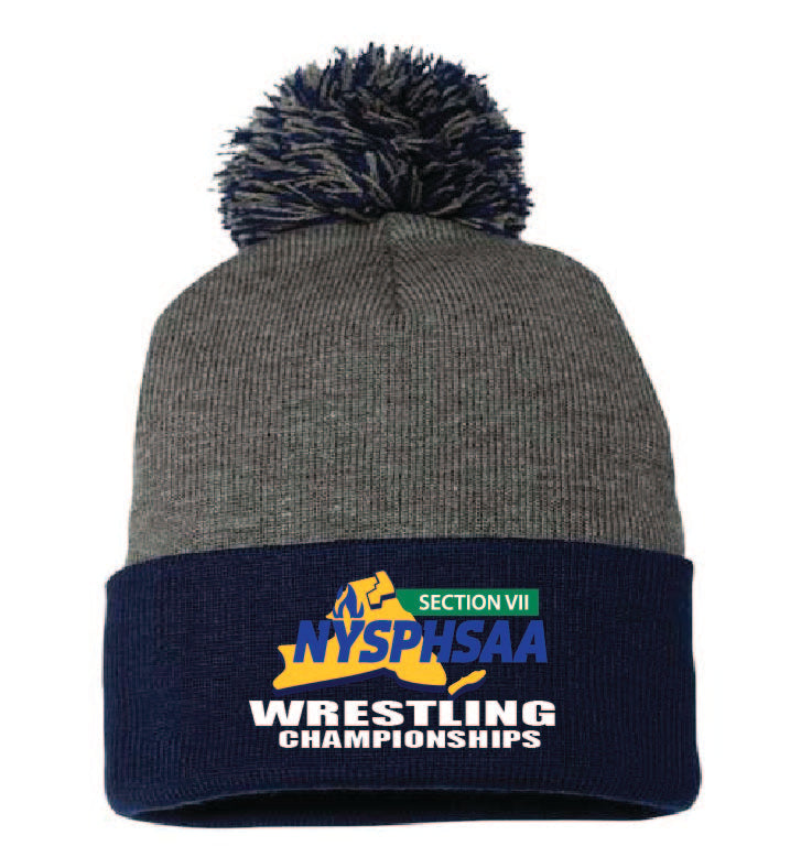 Section VII Wrestling Championships Pom Beanie Winter 23