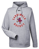 Plattsburgh State Cardinals Retro Circle Under Armour Men's Hustle Pullover Hooded Sweatshirt PSUHKY