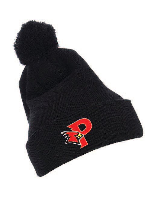 PCard Yupoong Cuffed Knit Beanie with Pom Pom Hat Cards