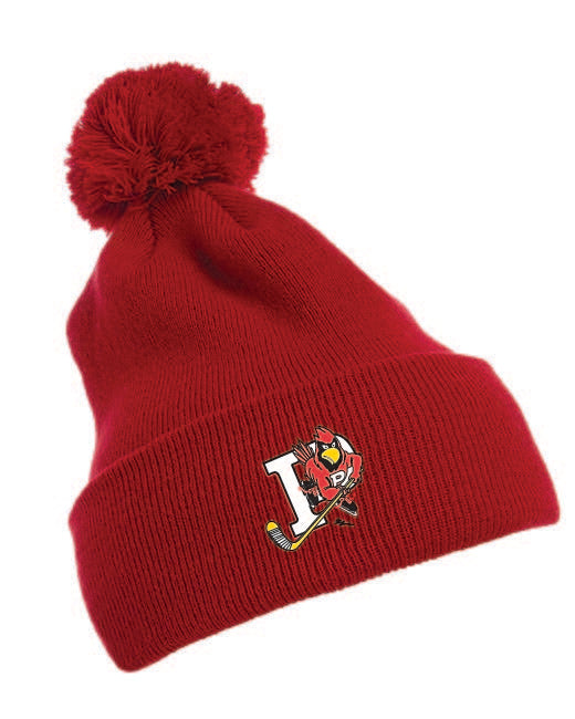 Vintage Yupoong Cuffed Knit Beanie with Pom Pom Hat Cards