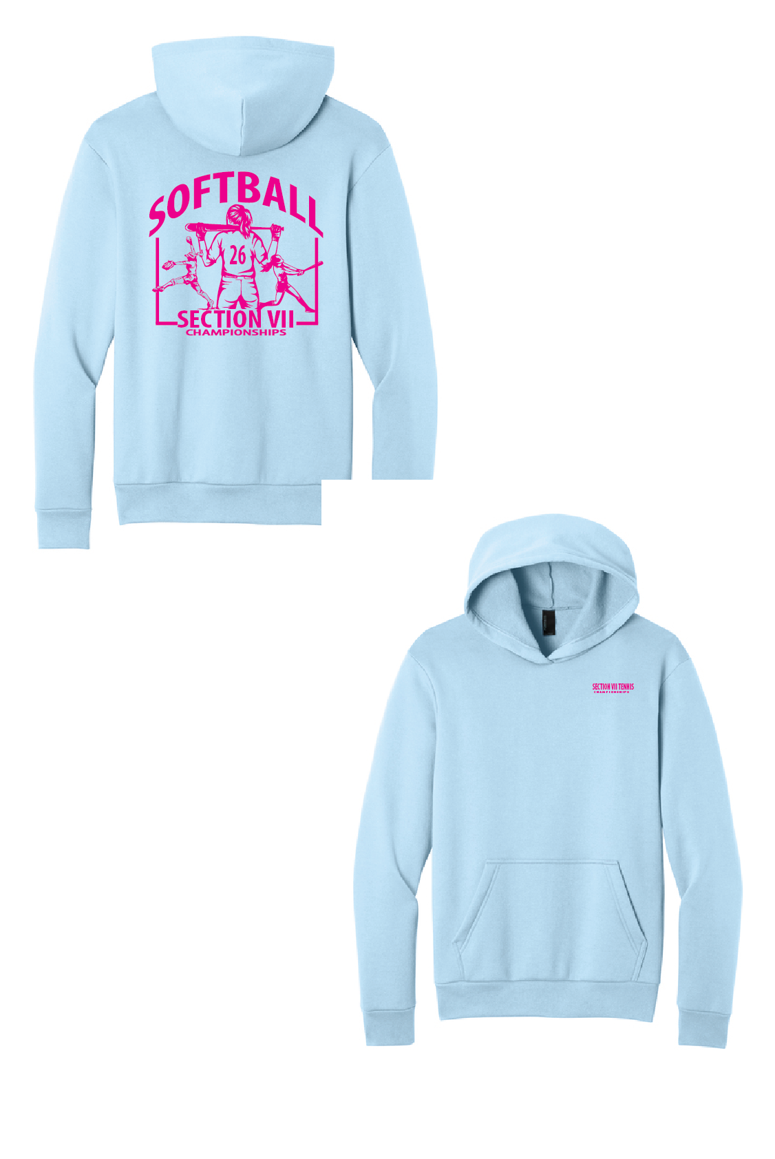 Abbott Port & Co™ Core Fleece Pullover Hooded Sweatshirt Softball26