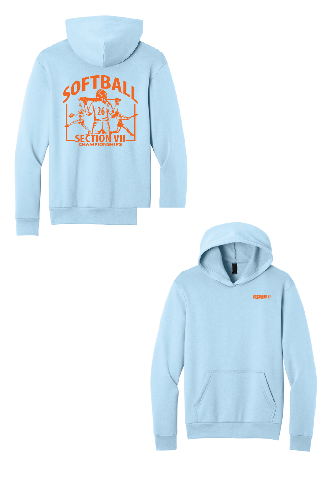 Abbott Port & Co™ Core Fleece Pullover Hooded Sweatshirt Softball26