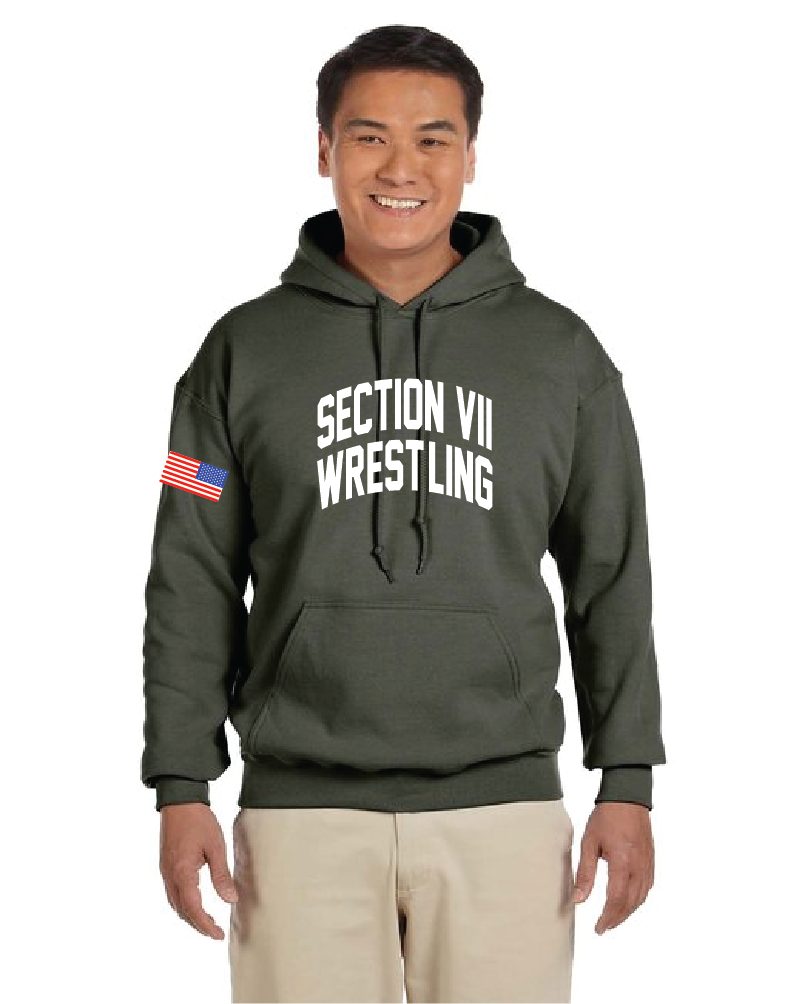 Arched Gildan Adult Heavy Blend™ Hooded Sweatshirt Wrestle25