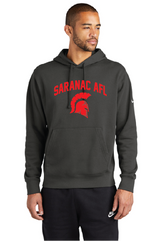 Arched Nike Club Fleece Sleeve Swoosh Pullover Hoodie Saranac AFL