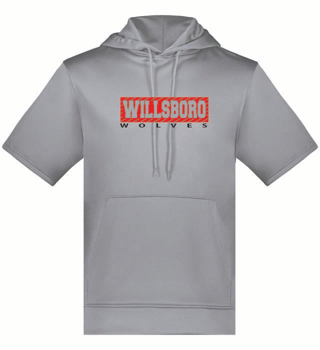 Whirlwind Augusta Sportswear Wicking Fleece Short Sleeve Hoodie Wills25