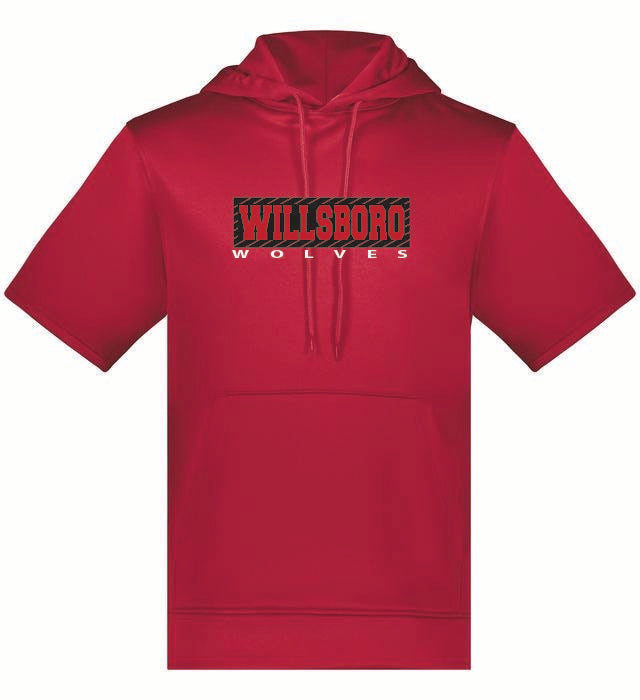 Whirlwind Augusta Sportswear Wicking Fleece Short Sleeve Hoodie Wills25