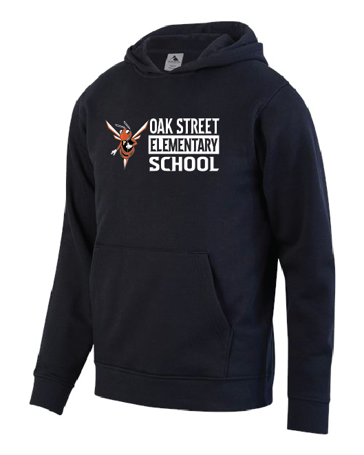 Curly Augusta Sportswear Youth 60.40 Fleece Hooded Sweatshirt Oak25