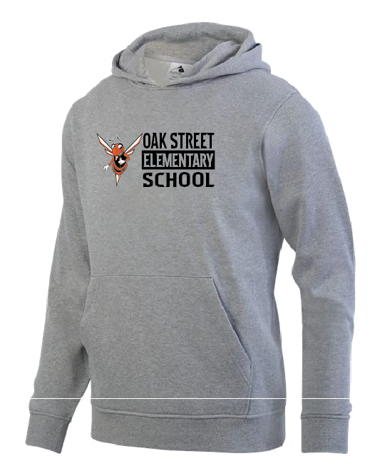 Curly Augusta Sportswear Youth 60.40 Fleece Hooded Sweatshirt Oak25