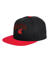 Big Accessories Flat Bill Sport Cap Black Red