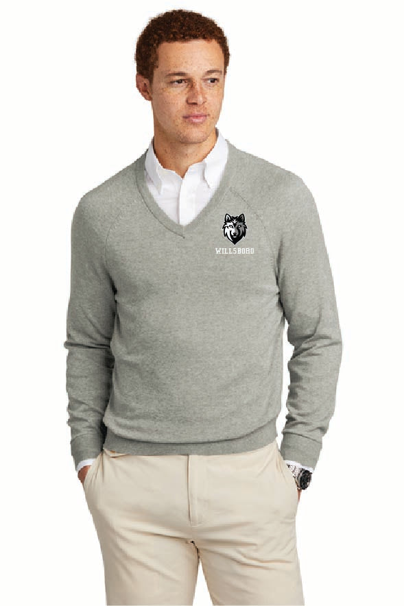 Mascot Brooks Brothers® Cotton Stretch V-Neck Sweater Wills25
