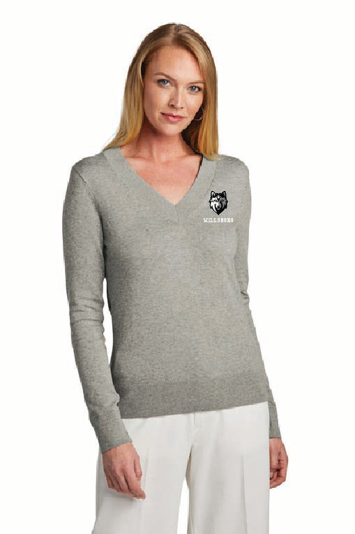 Mascot Brooks Brothers® Women’s Cotton Stretch V-Neck Sweater Wills25