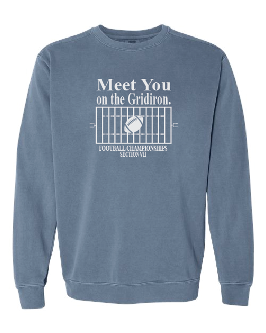 Meet You Comfort Colors Unisex Garment-Dyed Crewneck Sweatshirt VII Football25