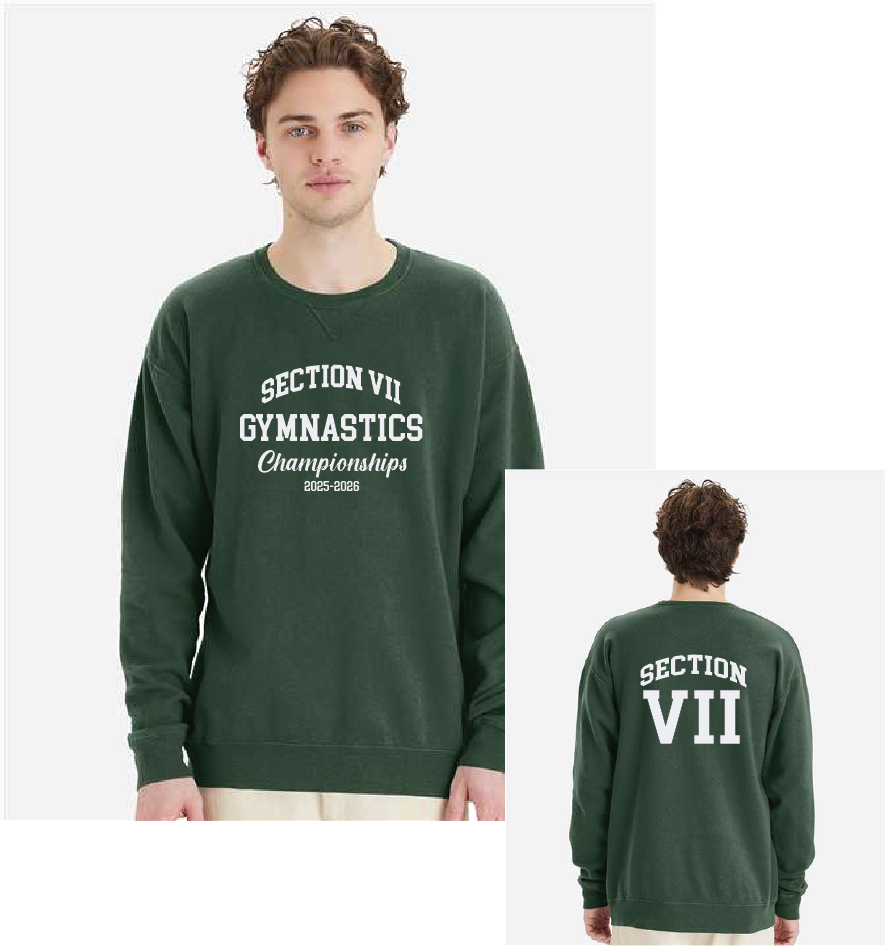 2025 Bend It ComfortWash by Hanes Unisex Garment-Dyed Crewneck Sweatshirt VII Gymnastics25