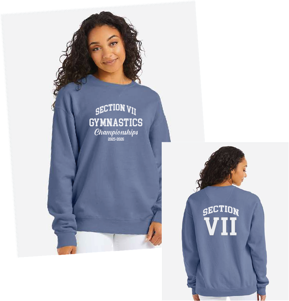 2025 Bend It ComfortWash by Hanes Unisex Garment-Dyed Crewneck Sweatshirt VII Gymnastics25